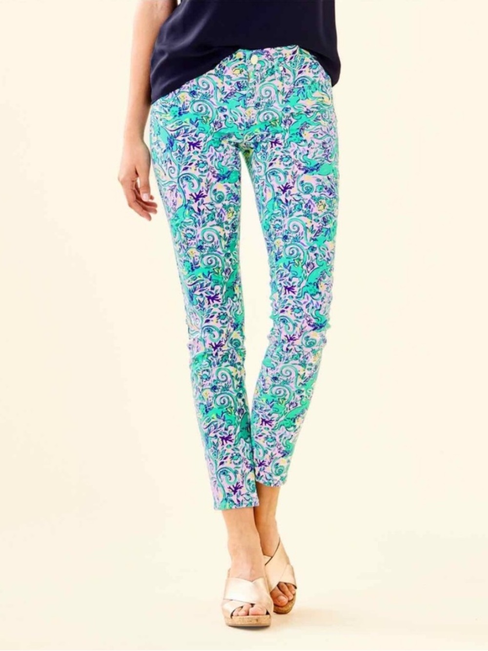 NWT Lilly Pulitzer South Ocean Skinny Crop Pants